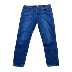 Paige PEG Skinny Blue Mid Rise Ankle Jeans 32